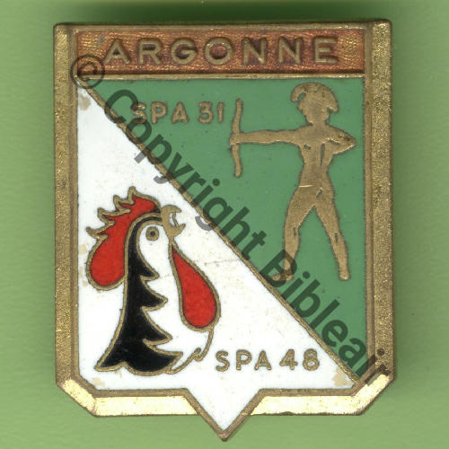 ARG A0576 EC 3.1 ARGONNE  ST.DIZIER  SM Type AUGIS Bol fenetre allonge Dos lisse irreg Src.Y.GENTY 171Eur(x2) 